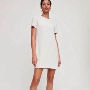 Babaton Aritzia Short Mini Lined Pearl Dress Short Sleeve Gray Print, Size XS S